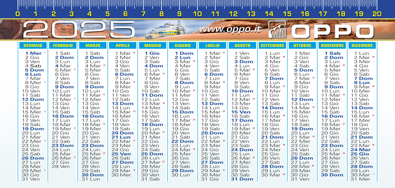 Calendarietto 2025 OPPO